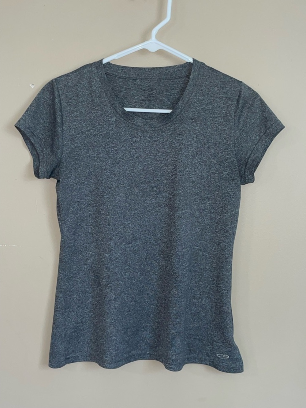 Women's Champion Short Sleeve Gray Dri-fit silky style tee shirt top size XS